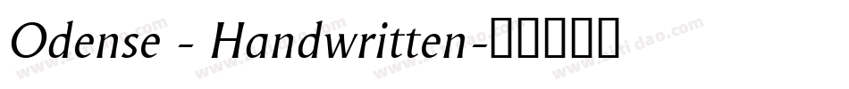 Odense - Handwritten字体转换